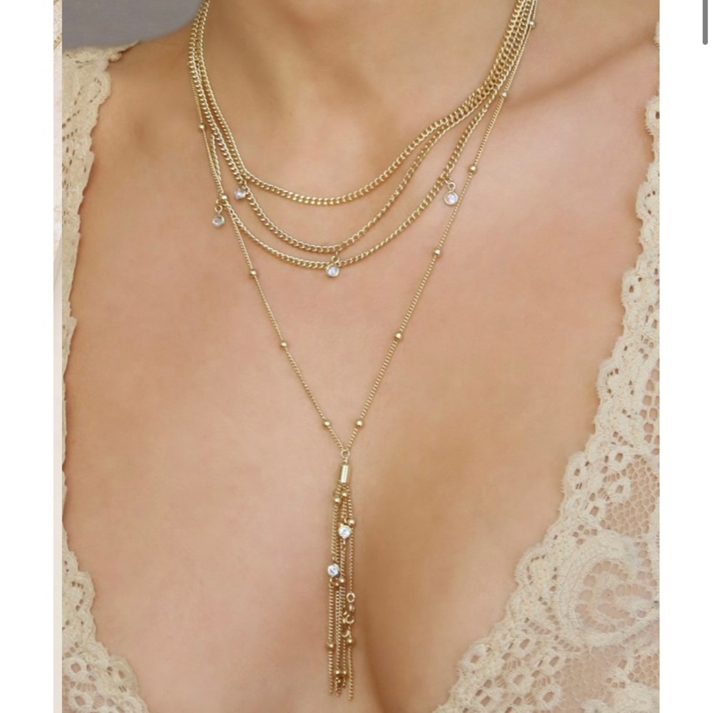 Ettika layered necklace 18k gold plated